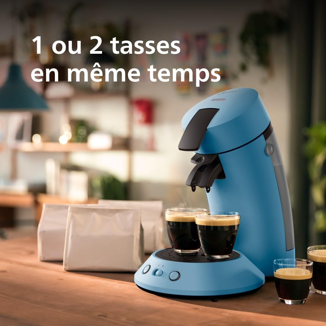Senseo Original Plus Machine à café à dosettes, Bleu Paon CSA210/00