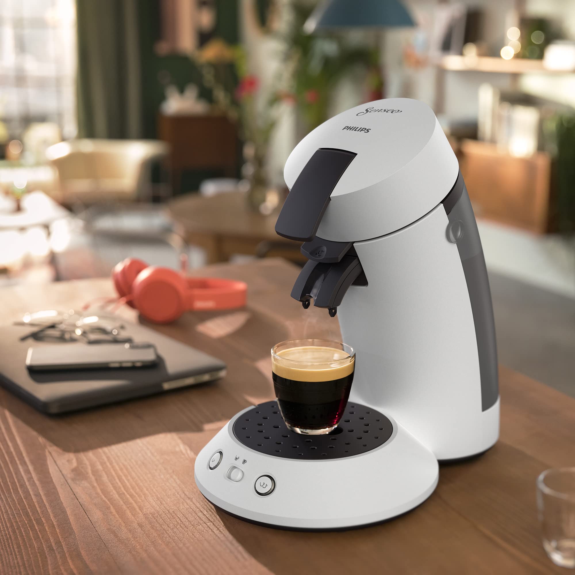 Senseo Original Plus Machine à café à dosettes, Blanc, CSA210/10